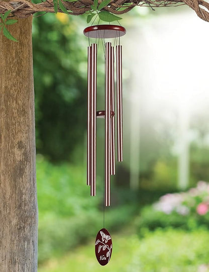 Sunset Vista Designs Bronze Classic Wind Chime with Butterfly, Large