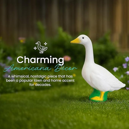 Union Products 2 Pack Goose Outdoor Lawn and Garden Statue, 23" Tall Animal Figurine for Patio, Balcony, or Front Porch Decor, White