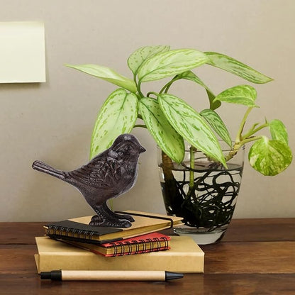 Cast Iron Bird Sculpture Bird Statue Tabletop Decor Figurines, Creative Animal Statues Indoor Outdoor Garden Home Decoration
