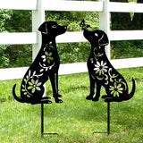 Dog Metal Decorative Garden Stakes, Dachshund Unique Gifts for Dog Lovers, Garden Decor for Outside, Yard Art, Patio, Outdoor Decor, Garden Decorations, Lawn Ornaments (2 Pack)