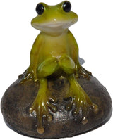 Top Collection 2.725-Inch Miniature Fairy Garden and Terrarium Cute Frog on Stone, Mini