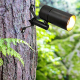 Arrownine Landscape Lighting Moonlighting Tree Down Lighting Fixture,Low Voltage 12V Outdoor Lighting Wall Mounted Down Lights Replaceable MR16 LED Lamp Warm White Bronze Color with Bulb