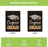 AVOIN colorlife Diploma Cap Congrats Grad House Flag Double Sided, Class Of 2026 Graduation Yard Outdoor Decoration 28 x 40 Inch