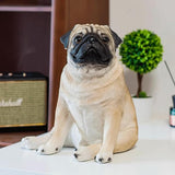 Garden Statues Realistic Lifelike Adorable Sitting Pug Dog Statue 8"/13" Tall Pet Pal Pugs Puppy Pup Dog Breed Collectible Resin Decor Figurine Yard Ornaments Decor