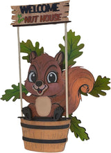 Animal Wind Garden Metal Sculpture Outdoor Art for Yard Patio (Black, 30CM)