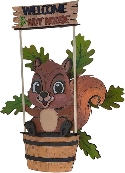 Animal Wind Garden Metal Sculpture Outdoor Art for Yard Patio (Black, 30CM)