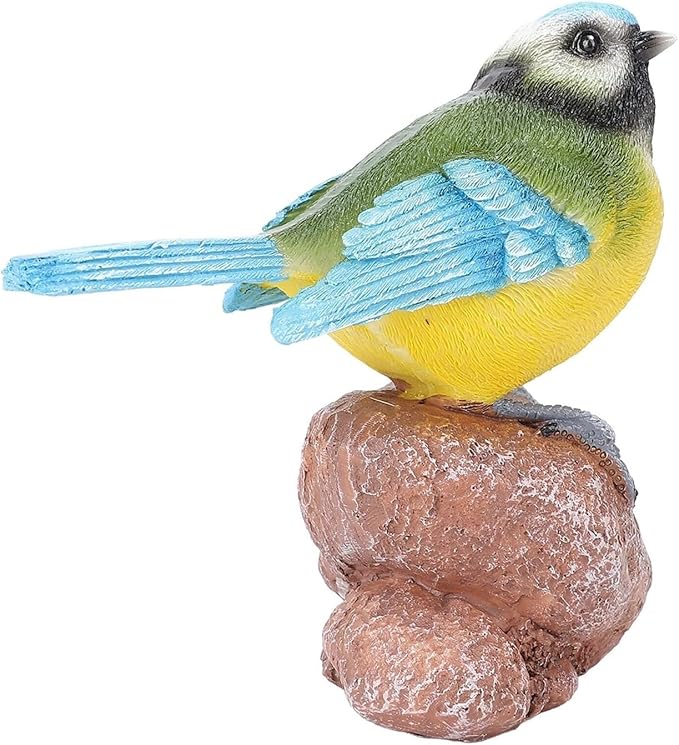 Cute Statues Garden Bird Statue Outdoor Statues On The Stone Ornament Backyard Decor(On the Stone)