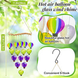 Color Leave Glass Wind Chimes for Outside, Hanging Handcrafted Suncatcher Windchimes Coastal for Women Gift, Sea Glass Art Wind Chimes for Outdoor Garden Home Housewarming Holiday Decoration