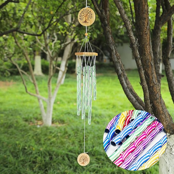 100 Pcs Aluminium Wind Chime Tubes, Aluminum Wind Chime Empty Tubes Parts Kit for Decor, Outdoor Hanging Decor, Adults Arts and Crafts, DIY