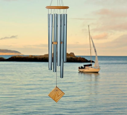 Woodstock Chimes Pluto Wind Chime for Outside 37" Verdigris Medium Tone Sound for Outdoor Garden, Patio, Porch Decor Gifts, Encore Collection, DCV37