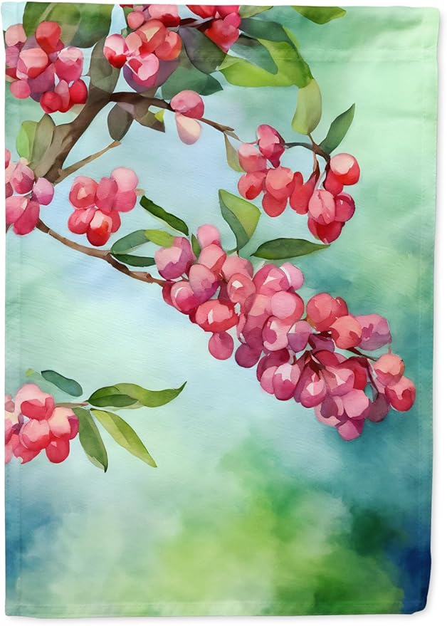 Caroline's Treasures Pennsylvania Mountain Laurels in Watercolor Garden Flag Mailbox Flag Decorative Yard Flag Banner Outside Patio Artwork Yard Flower Beds, Garden Size, Multicolor