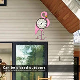 MUMTOP Outdoor Thermometers for Patio - Indoor Outdoor Thermometer, Flamingo Wall Thermometer Wireless for Garden Home Decor