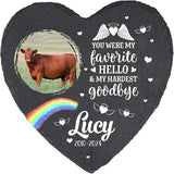 Personalized Pet Memorial Gifts for Loss of Cow Dog Cat, Customized Pet Memorial Stone, Pet Memorial Gifts for Pet Owner Dog Mom Cat Lover, Pets Cemetery Decorations for Grave