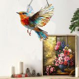Hummingbird Suncatchers for Windows Hanging Garden Suncatcher Acrylic Window Hanging Panels Decor Gifts for Mom Friend Grandma Wife Housewarming Birthday Home 7.87 * 7.87inc/20 * 20cm