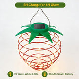 Solar Lights Outdoor, 2-Pack Decorative Strawberry Solar Garden Lights, Waterproof Outdoor Solar Lights for Patio Decor, Yard & Landscape, 20 LED Creative Hanging Fruit Lanterns for Garden Decor