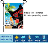 Seasonal Garden Flags Set of 11 Double Sided 12 x 18 Inch Cute Black Cat Yard Flags, Small Flags for Outside, Spring 4th of July Easter Outdoor Flags, Holiday Garden Flags for All Seasons