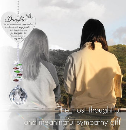 Memorial Gifts for Loss of Daughter,Bereavement Suncatcher Crystal Rainbow Maker,Elegant Keepsake for Deceased Daughter,Durable Sympathy Gift