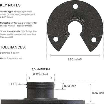 VENUS MANUFACTURING 4pcs Metal Mounting Bracket Landscape Lighting, 3/4 -14NPSM (0.77” Thread Diameters) Tree & Deck & Wall Mount Adaptor Outdoor Light Plate Fits Malibu Low Voltage Lights