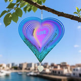 18 inch Wind Spinners Outdoor, Metal Hanging Bird Reflectors for Outside Stainless Steel Sparkly Bird Devices to Scare Birds Away from Yard Decoraction Patio Art Whirligig Love Gifts