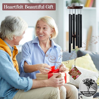 Windchime for Mother, 36" Memorial Wind Chimes for Loss of Mom, Sympathy Windchime in Memory of Mother, Bereavement Sympathy Gifts for Loss of Mom, Outside Garden Patio