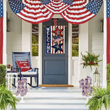 Independence Day 4th of July House Flag Burlap 28x40 Inch Double Sided, Patriotic American Stars and Stripes Yard Outdoor Decor DF304-28
