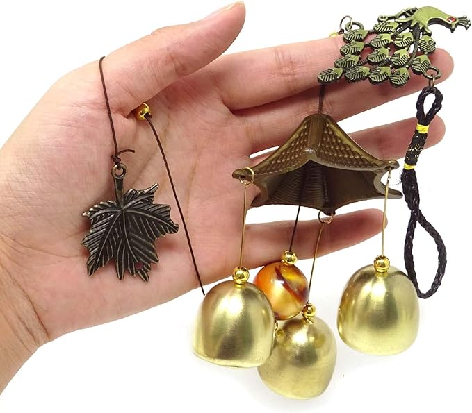 Honbay Vintage Feng Shui Wind Bell Lucky Wind Chime for Home or Garden Decoration (Peacock)