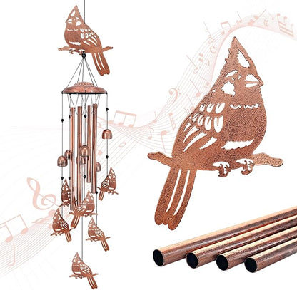 Cardinal Wind Chimes for Outside,Cardinal Gifts for Women/Men/Sympathy Gift/Memorial/Festival Birthday Gifts Metal windchimes Outdoors/Indoors,Patio Decor,Garden Decor,Yard,Home,Porch