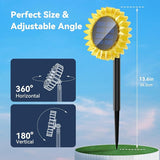 Solar Garden Lights - Upgraded Solar Sunflower Light, Ground/Wall 2 In 1, Outdoor Lights Waterproof IP67,Garden Yard Patio Backyard Pathway Landscape Fence Wall Decoration, Multicolor(6 Pack)