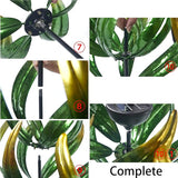 Solar Hummingbird Tulips 69 Inch Wind Catcher for Yard Kinetic Wind Spinner with Garden, Metal Windmill-Kinetic Garden Decoration, 360 Swivel Hummingbird Tulips Outdoor Wind Sculpture Spinners