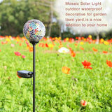 VCUTEKA Solar Path Lights Outdoor Decorative - Mosaic Solar Garden Stakes Light Waterproof LED Light for Landscape Lawn Patio Yard Driveway Decoration