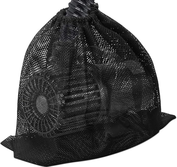 Coolrunner Pump Barrier Bag, 17.3"x 17.3" Pond Filter Mesh for Biological Filters, Black Large Media