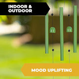 VP Home Lotus Medallion Wind Chimes for Outside - Harmonic Windchimes with Lotus Design for Gardens, Patios, and Porches - Thoughtful Gift for Mom, Grandma, and Plant Lovers - 8 x 8 x 37 Inches