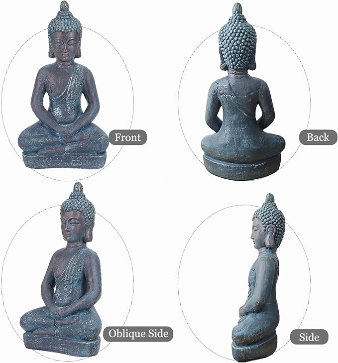 25" Large Buddha Statue Outdoor Indoor, Buddha Statues for Garden, Meditating Buddhist Statues for Home Decor, Zen Decor Buda Statue
