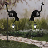 Cat Holding Solar Lantern Garden Stakes Outdoor Metal Cat Stakes Decorative Garden Stakes Suitable for Yard and Lawns(Cats Decor Garden Stake)