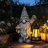 Garden Outdoor Statue,Solar Gnome Decorations Lanterns for Yard Garden, Patio Gnome Gifts for Mom (Eclectic)