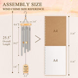 Gifts for Aunt, Aunt Wind Chimes, Auntie Gift Ideas, Birthday Gifts for Aunts from Niece Nephew, Best Mothers Day for Auntie, 25.5 Inch