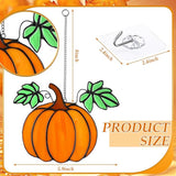 Yalikop 2 Pcs Thanksgiving Fall Pumpkin Suncatcher Decoration Halloween Pumpkin Stained Glass Window Hangings Sun Catcher for Office Party Home Decor Gifts Window Home Garden Fall Crafts Harvest Decor