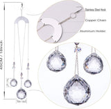 30/30/40mm Crystal Ball Prisms Suncatcher Hanging Ornament Chakra Crystals Rainbow Maker for Home,Garden Decoration