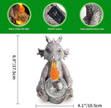 mopha Solar Garden Outdoor Statues Dragon Holding Magic Orb with Solar LED Lights Lawn Décor Dragon Sculpture for Garden Yard Lawn Balcony and Home, for Women