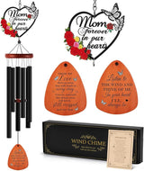 Kathfly Sympathy Wind Chimes for Loss of Loved One, 28" Memorial Wind Chimes for Outside, Bereavement Condolence Funeral Windchime Funeral Gift for Gifts for Loss of Loved One Mother Father Husband