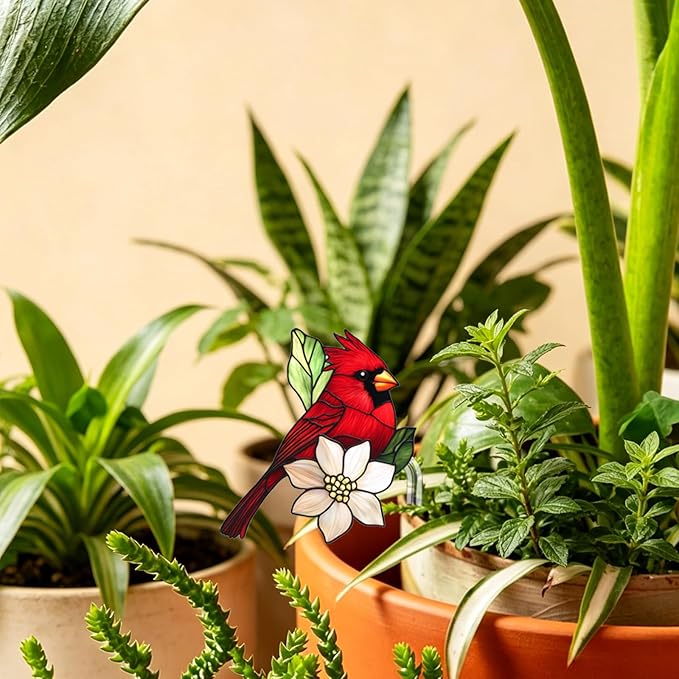 Cardinal Gifts for Women, Mom Grandma, Bird Lover Gifts, Hanging Plant Planter Indoor Outdoor, Spring Garden Decor, Cardinal Home Outdoor Decoration(10)