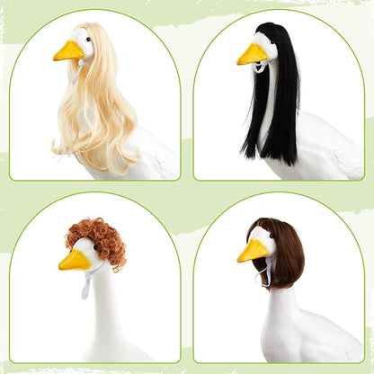 6 Set ST Patricks Day Porch Goose Outfits 23'' Easter Goose Outfit Seasonal Holiday Porch Geese Wigs Cupid Bunny Clover Clothes for Cement Geese Yard Lawn Clothing Outdoor Decor