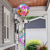 Zinnias in Bloom Spring Hot Air Balloon Wind Twister 54" x 12" Briarwood Lane
