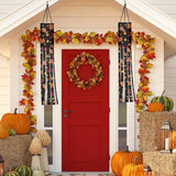 Thanksgiving Maple Leaf Print Windsock 2 PC Durable Machine Washable Outdoor Hanging Flag for Home Yard Garden Lawn Patio Party Fall Thanksgiving Holiday Decoration
