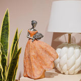 Guichifun Fairy Statue Collection Home Decoration - Orange Leaf Angel Girls Resin Fall Thanksgiving Decor for Outside or Inside Rustic Garden Outdoor Yard Figurines Gift 7.5 x 4.5 x 11.5 Inch
