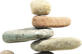 Ancient Graffiti Eight Stone Cairns, 14" H, Pack of 2 – Handcrafted River Rock Garden Sculptures, Natural Stone Stack Outdoor Statues for Yard, Garden Art & Pathway Décor