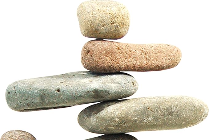 Ancient Graffiti Eight-Stone Balancing Cairn - Indoor/Outdoor Garden Decoration