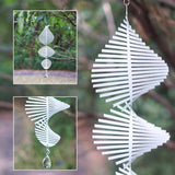 4 Pack 16inch Sublimation Wind Spinner Blanks 3D Aluminum Metal Wind Sculpture Kinetic Spinners for Yard and Garden Indoor Art Ornaments Hanging Decoration (Helix)