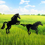 TIGGSY Horse Metal Decorative Garden Stakes Horse Gifts for Women/Men Horse Lovers Gifts Silhouette Statues for Yard Art, Outside, Patio, Outdoor Decor, Garden Decorations, Lawn Ornaments