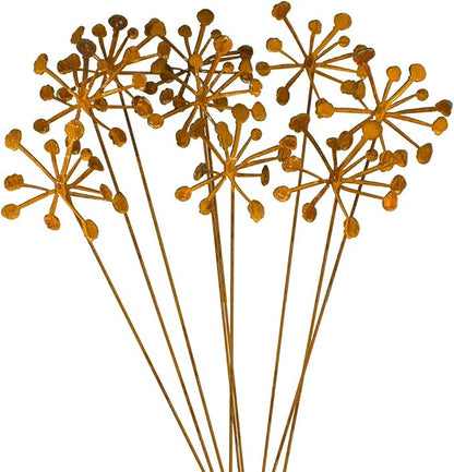 Rusty Metal Flowers, Garden Art, 9-Piece Set, Flower Sculpture, Wedding Table Arrangement, Yard Artwork
